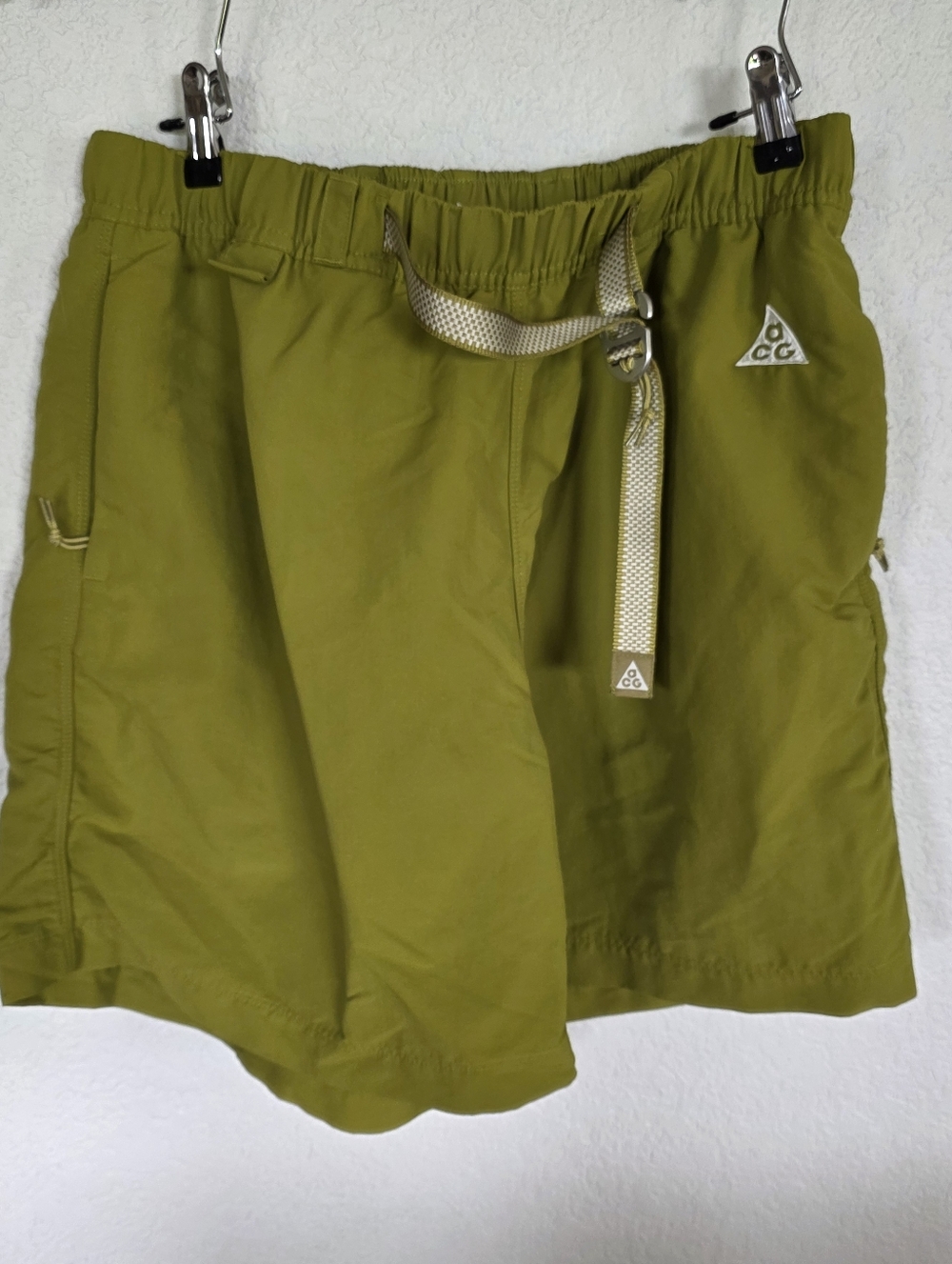 Nike ACG Olive Green Men's Hybrid Shorts with Belt